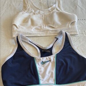 Nike Sports Bra Duo in Navy and Cream